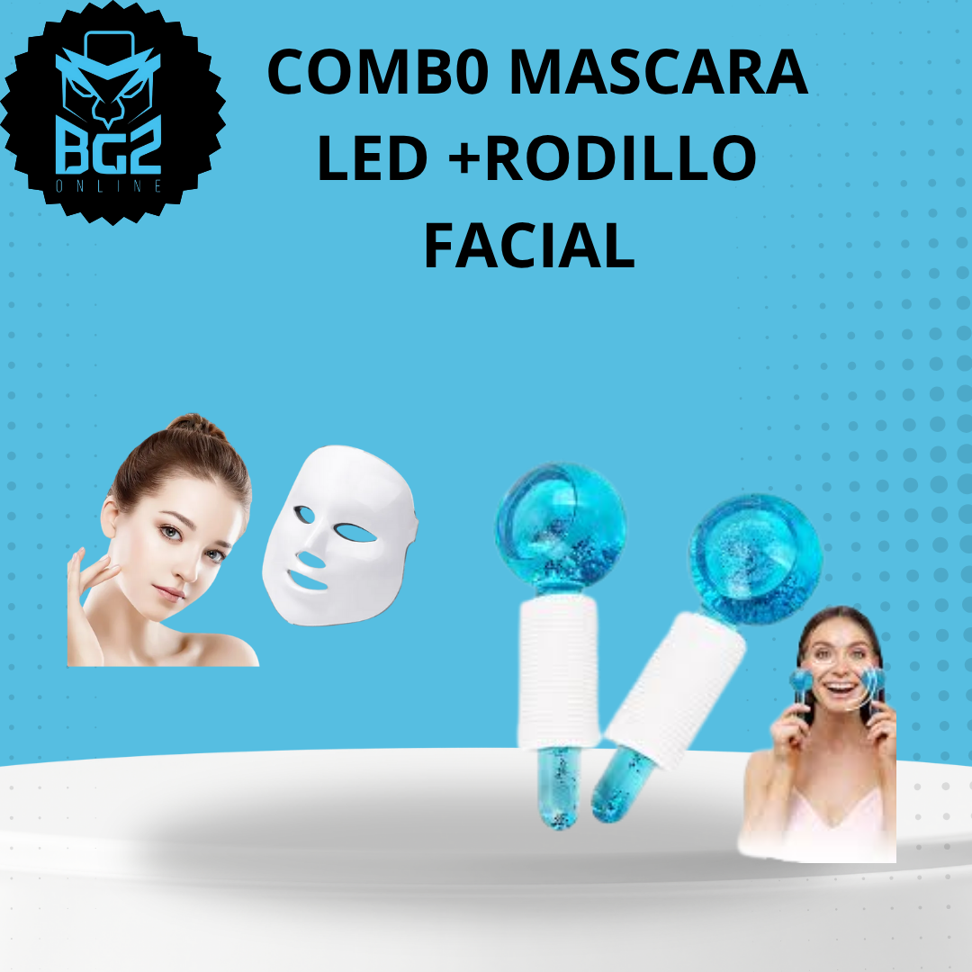 COMBO MASCARA LED +RODILLO